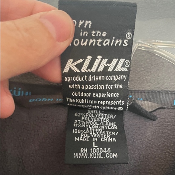 Kuhl Men's Charcoal Thor Quarter Zip Sweater size Large - Picture 3 of 5